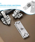 Heavy Duty Stainless Steel Rotatable Door Pivot Hinges 2 Pack Floor To Ceiling Pivot Hinges For Smooth Up And Down Door Movement Silver Hidden Pivot Design Built To Last And Rock Solid, stainless steel door hinge set