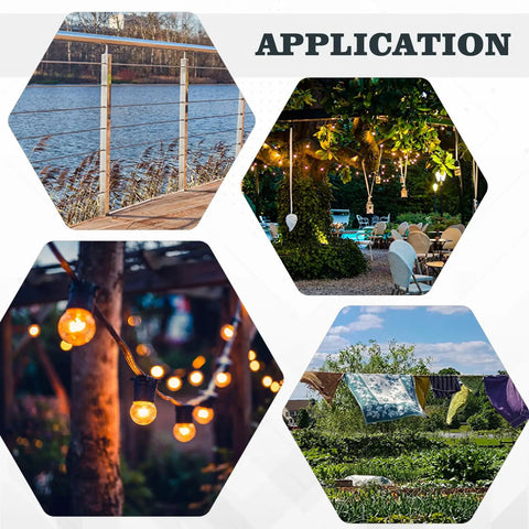 Outdoor scenes showcasing the versatility of the 60 Piece M6 Stainless Steel Rope Cable Clamp Kit with Thimble and Aluminum Crimp Loop Sleeves