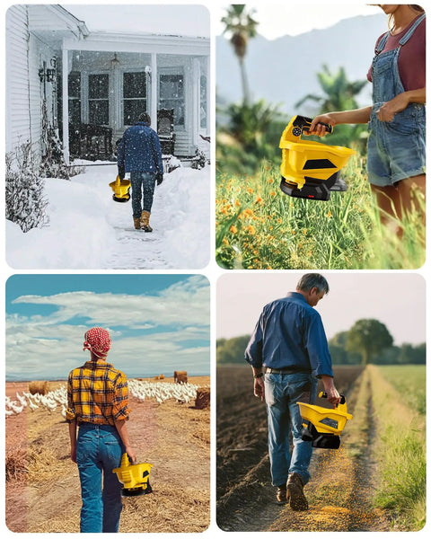 Handheld Cordless Power Spreader For Lawn Care Compatible With Dewalt 20V Battery Not Included Tool Only in diverse settings