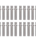 Check Out These Premium Cold Forged Extended Wheel Conversion Studs Made From Tough Steel That Let You Swap Wheels Fast With Easy 58mm Length And M12 Threads For Total Flex On Your Ride., 20-pack chrome M12 x 58mm wheel conversion studs in straight front view
