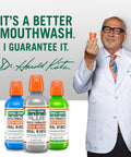 Dentist with Fresh Breath Mouthwash With OXYD8 And Zinc Gluconate To Knock Out Bad Breath, Peppermint Flavor bottles