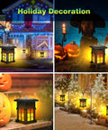 Solar Hanging Lantern With Flickering Flame, IP65 Waterproof Outdoor Garden Lights for patio and Christmas displays, 2 pack.