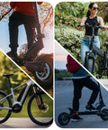 Collage of various e-bikes and scooters showcasing Hydraulic Disc Brake Kit for E Bikes with Dual Pistons and adapters