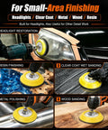 Image showing 192 Piece Drill Sanding Disc Kit With 60 To 5000 Grit Polish Attachments for headlights, wood, and resin finishing.