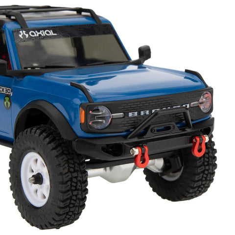 Beefed Up Front And Rear CNC Aluminum Bumper Upgrade For Axial SCX30 C10 Bronco One Thirtieth RC Crawler, front view
