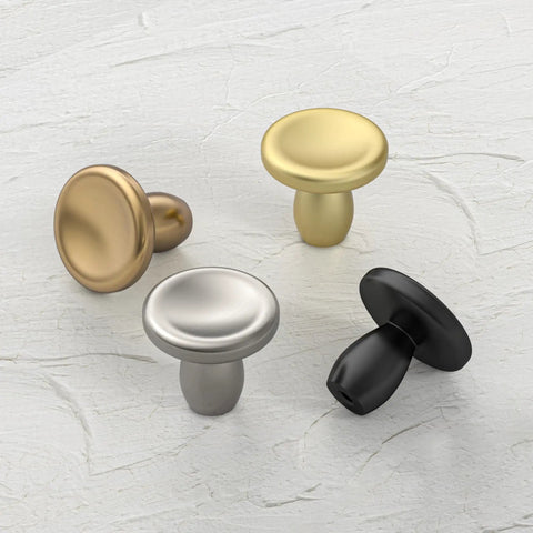 Kick The Look Upgrade With Solid Round Cabinet Knobs And Smooth Drawer Pulls In Dope Brushed Gold Finish Snag This 10 Pack Set for four knob colors.