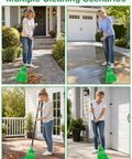 Heavy Duty Outdoor Broom With Super Stiff Bristles Commercial Yard Sweep For Leaves And Debris Garage Cleanout Tool used on porch.