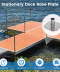 Heavy Duty Dock Base Plates 4 Pack For Floating Docks Stationary Foot Plates For Posts Pipes And Legs Metal Construction Durable