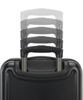 Fathead Underseater Carry On Luggage With Custom Decal Option showing RightHeight adjustable handle positions
