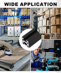 Two Pack 350mm 1020 Aluminum Extrusion Profile European Standard Anodized Linear Rail For 3D Printers CNC Machines Black showing warehouse and CNC use