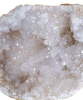 Close-up of a hollow Moroccan geode showing interior crystals, part of a Break Your Own Moroccan Geodes With Crystals Inside A Hands On Fun Science Kit For Kids Includes 25 Medium 1 To 1.5 Inch Geodes 90 Percent Hollow Easy To Crack Open Educational Info And Instructions Plus Party Favors And Prizes
