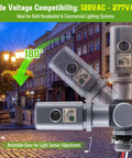Outdoor Photocell Sensor for Dusk to Dawn Lighting, 120 to 277VAC 50 60 Hz Swivel Mount, IP54 Waterproof, night scene background