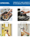 Versa Power Scrubber Grout Brush And Shower Cleaning Tool used to clean pots, pans, grills, doors, and walls.