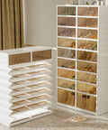 9-Tier Portable Shoe Rack Organizer For Closet Holds Up To 36 Pairs Clear Plastic Collapsible Shoe Storage Box Stackable Cabinet With Door Perfect For Sneakers Boots And Sandals In A Tight Closet