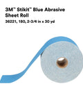 Stikit Blue Abrasive Sheet Roll 180 Plus Grade for Automotive Coating Removal and Body Repair No Hole Sanding Paper