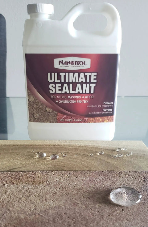 Ultimate Sealant Invisible Water Repellent Coating for Concrete and Masonry Porous Surfaces SiO2 Nano Based 1 Gal bottle