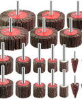 Pukamam 20-piece flap wheel sander set with 1/4 in shanks, 80 grit for metal and wood