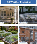 Tough As Nails Heavy Duty Clear Tarp 6 X 12 Ft Waterproof 8 Mil Thick Vinyl Sheet used as sunproof patio cover.