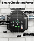 Smart Hot Water Recirculation Pump delivers sweet 10.1 gpm flow with digital display and adjustable settings on a wall.