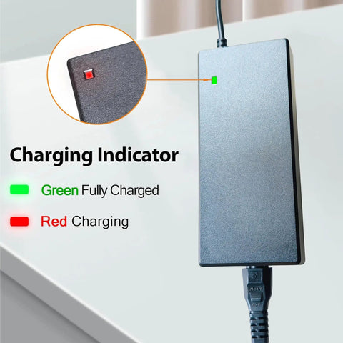 42V 2A Battery Charger For E Bike And Scooter, No Fuss 100 To 240VAC Input, OVP OCP SCP Protection, Red Green Charge Indicator, DC 2.1mm Connector, 5.5 By 2.1 Mm, Perfect For 36V Lithium Packs Including Pocket Mod And Sports Mod
