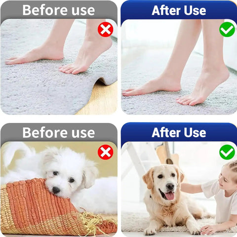 2025 No Slip Rug Tape For Hardwood Floors And Area Rugs, Double Sided Carpet Tape That Keeps Rug Corners Down And Rugs Flat, Great For Tile And Laminate, Easy Peel And Stick, Heavy Duty Hold That Bites Through Traffic
