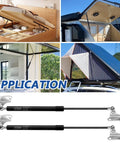 Various applications of Two Pack 15 Inch Gas Struts Lift Supports 67 Lb 300 N for beds, windows, and enclosures