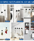 Total Game Changer For Your Washroom Matte Black 6 Pack Suction Hooks With Heavy Duty Grip used in multiple settings like bathroom, kitchen, and office.