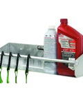 Wall Mount Aluminum Tie Down Hanger Storage Rack Shelf For Enclosed Trailer, Shop, Or Garage, Keeps Aerosol Cans, Jugs, And Gear Organized