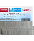 Professional 18 Gauge 304 Stainless Steel Brad Nails 3/4 To 2 Inch in a pack, 1200 durable fasteners for carpentry.