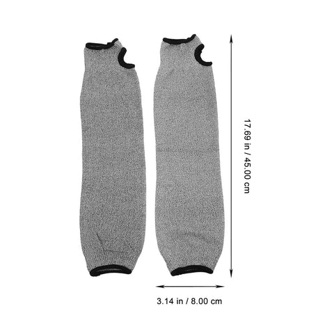 Industrial Grade White Cut Resistant Arm Sleeves Pro Level Forearm Protection For Welding Meat Processing And Auto Repair Tough As Nails Pe Guard Cover Set For Men And Women, gray, 45 cm long.