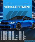 Plug And Play Front Suspension Control Arm Kit For BMW 5 And 6 Series, Includes Upper And Lower Arms, Sway Bar Link, Tie Rod, Rack And Pinion Boot Replacement, Compatible With XDrive Models Like 528i 535i 640i 650i shown on vehicle fitment chart