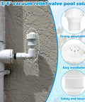 Three Quarters Inch Vacuum Relief Valve For Pool Solar Panels Compatible With Sunstar SwimJoy And SwimLux Heaters Installed on Wall