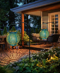 2 Pack Solar Lanterns Outdoor Lights Waterproof Garden Patio Decor Auto On At Dusk For 6 Hours Warm White 7 Lumens Cozy Yard Vibe