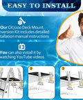 Easy install guide for Deck Mount Conversion Kit For 7200 Roll Guard A-Frame Pool Ladders with installation instructions.