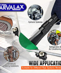 Carvalax Pipe Tube Bender Set For 1/4 To 7/8 Inch O.D. LITE Version demonstrating floor heating and hydraulic applications.