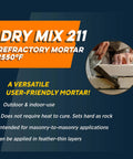 Dry Mix 211 Refractory Mortar For Masonry Repairs Up To 2550 Fahrenheit Heat Safe Cement For Fireplaces with brick application