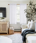 White Privacy Curtains Four Panels Light Filtering Rod Pocket Top Window Drapes 42 Inch Wide By 63 Inch Long Each Non See Through Opaque