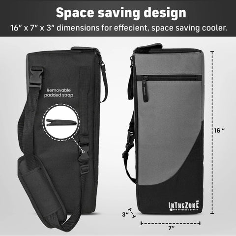 Hidden Golf Bag Cooler With Ice Pack Insulated Six Can Beer Sleeve Keeps Drinks Cold For Hours Fits Neatly Inside Your Golf Bag Black And Gray