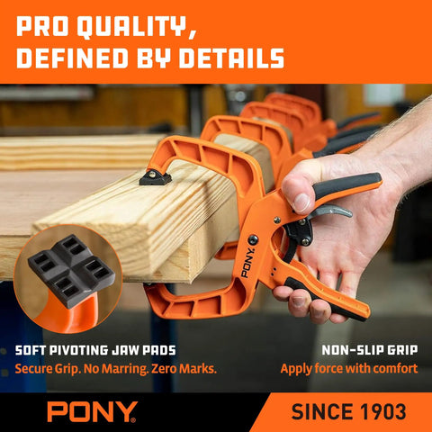 2 Pack 4 Inch Quick Release Ratcheting Wood Clamps With Box Joint Design Ergonomic Handles Beefy 40 Lbs Clamping Force Pro Grade