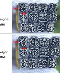 Metal Letter Stamp Set With Chinese Zodiac Rooster Pattern 5mm Punch Kit for Jewelry Leather Wood DIY Craft Carving comparison 5mm 7mm