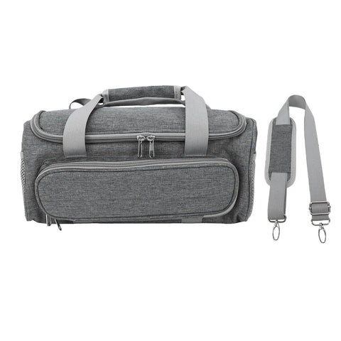 Gray Heavy Duty Canvas Carrying Case for Cutting Machines with detachable strap and protective lining, big capacity storage bag