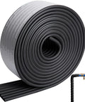Roll of Weather Resistant Water Pipe Insulation Tape 16.4 Ft Long By 3.2 In Wide Foam Wrap With Self Adhesive Backing, shown with installation