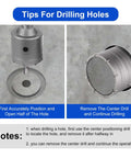 MAXAZTEX dry-core drill bit set, 6-piece alloy hole saws (30/40/50/68mm) with 320mm shank; front and side views