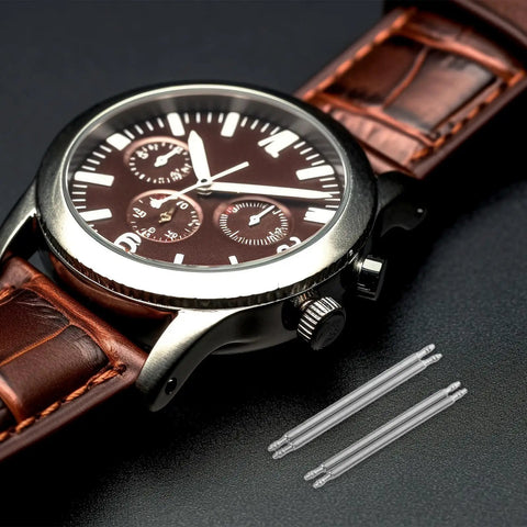 Stainless Steel Watch Band Pins Replacement Kit With Reinforced Spring Bar Design 16 Pairs Easy Band Adjustment Tool Included Wide Compatibility For Most Wristwatch Straps Built Tough For Daily Wear, watch and pins