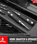 Sandor set of 2 heavy-duty automatic center punches with knurled steel handles and a hard-shell carrying case
