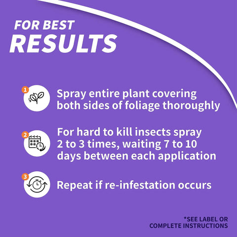 Application instructions for Systemic Insect Control Concentrate for Outdoor Lawn and Garden, Fast Acting Insecticide.
