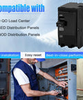 15 Amp Two Pole Circuit Breaker Compatible With Sd Qo Load Centers And Nqod Panels Boasting 10ka Rating And 120 240 Volt Operation installed in electric panel.