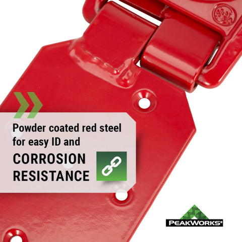 Temporary Roof Anchor Bracket For Heavy Duty Safety And Fall Protection In Roofing Jobs Stainless Steel Construction Grade ANSI And OSHA Compliant Rooftop Anchor Point For Secure Restraint And Quick Setup; red powder-coated steel for corrosion resistance.