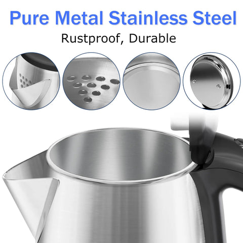 Two And A Half Liter Electric Kettle For Big Family Use With Fast Boil Stainless Steel BPA Free Water Heater 2.5L 10 To 12 Cups