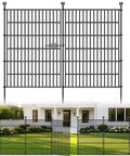 No Dig 10 Panel Decorative Outdoor Garden Fence With Gate For Yard 40 Inch High And 23.6 Feet Long Rustproof Metal Wire Panels